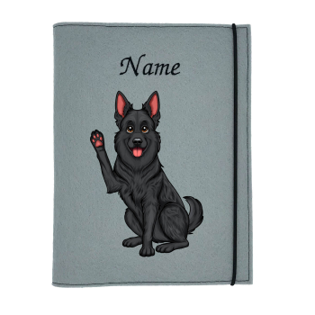 Dokumentenhülle für die Hunderasse Schäferhund schwarz